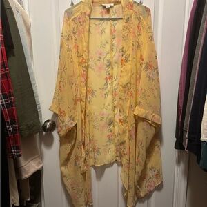 American Eagle floral sheer swim coverup